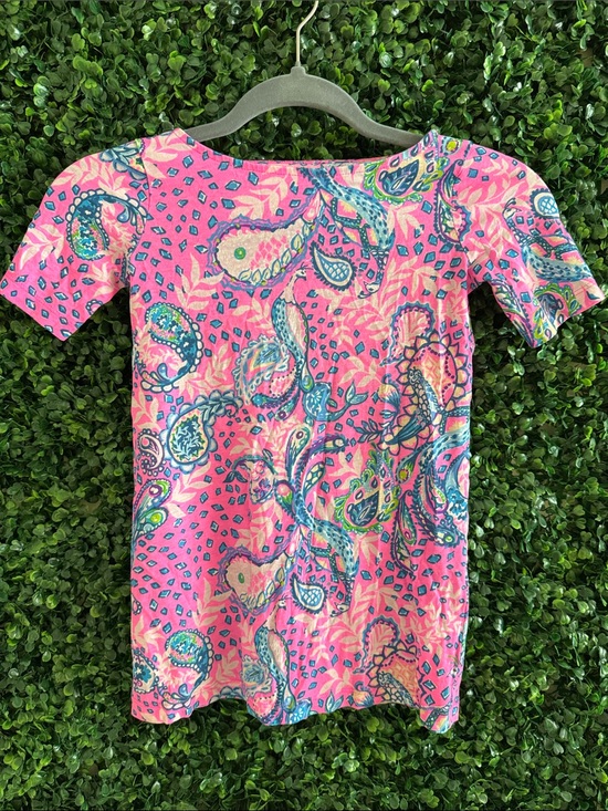 Lilly Pulitzer Other - Lilly Pulitzer 🌺 Pink Multi Paisley Shift Dress GIRLS SZ 4/5 EUC PEACOCK COTTON